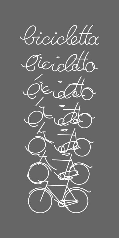 bicycle assembled from script writing 3