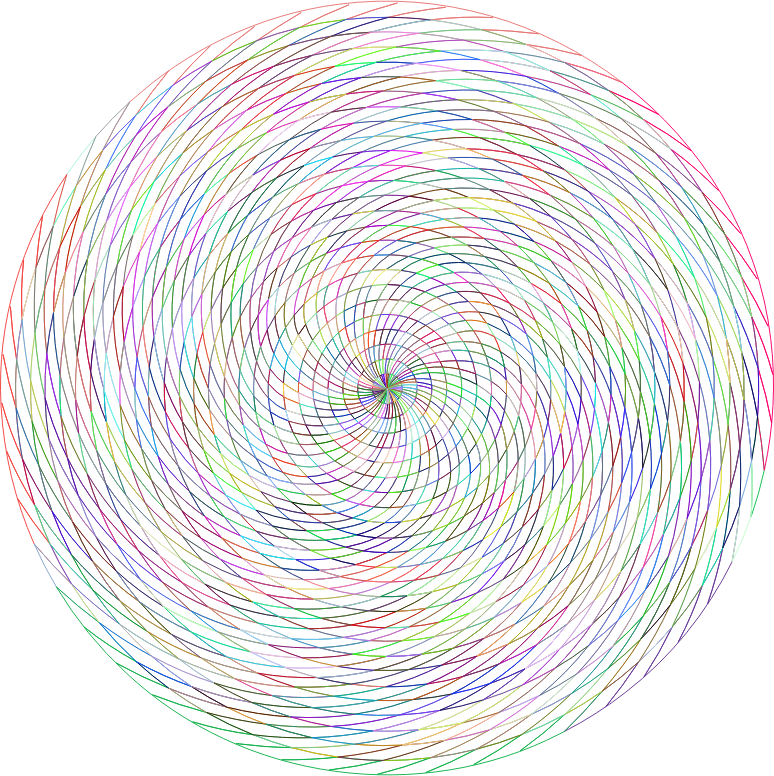 Vortex Line Art Prismatic No Background