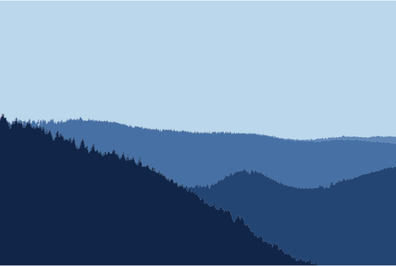 Simple Scenic Forest And Mountains