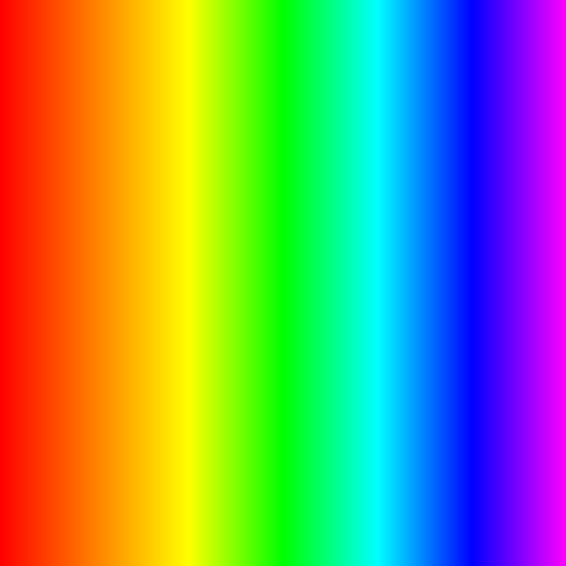 Rainbow gradient with saturated colors