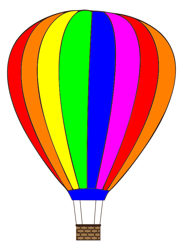 Hot Air Balloon with saturated colors