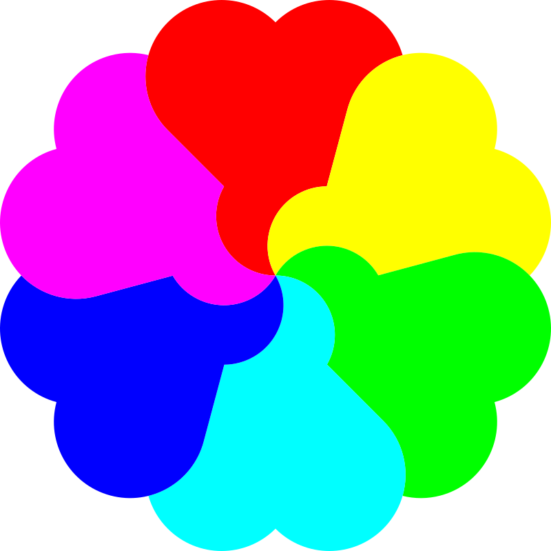 Flowerheart spectrum colors