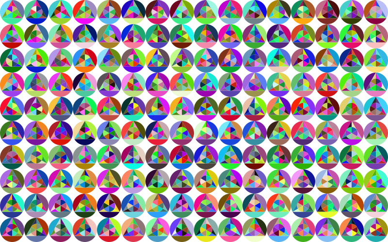 Prismatic Manuela's Triangle Background No Stroke