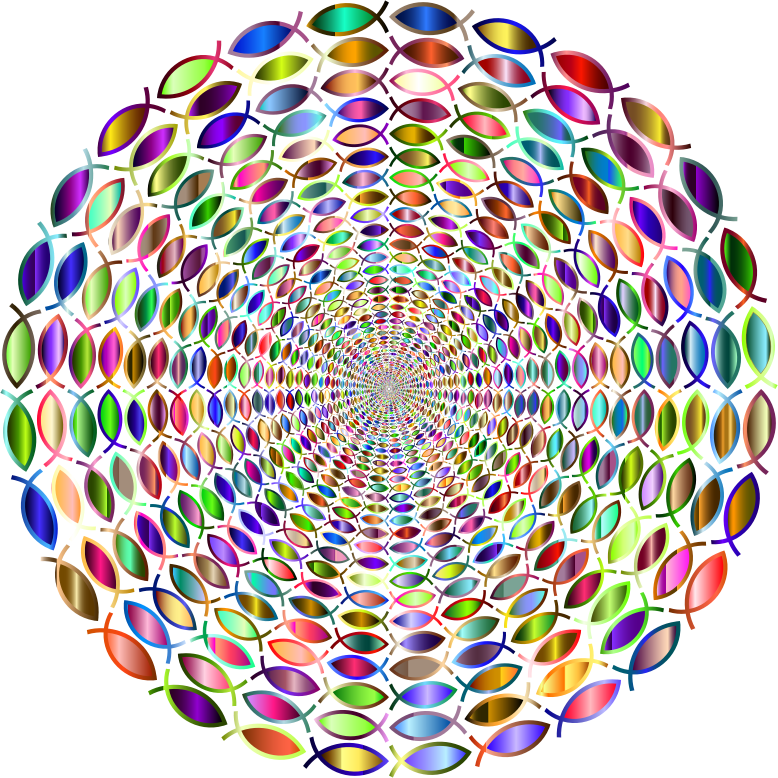 Fish Vortex Variation 2 Chromatic No Background