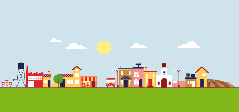 small village clipart