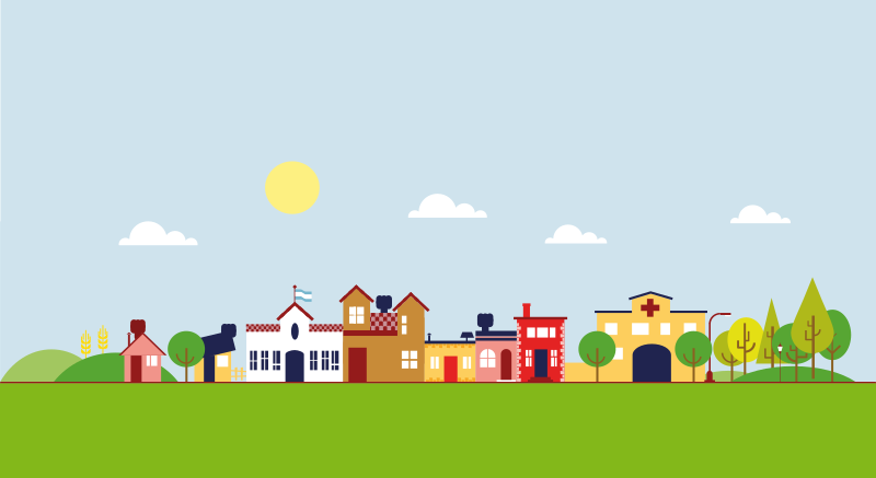 small village clipart