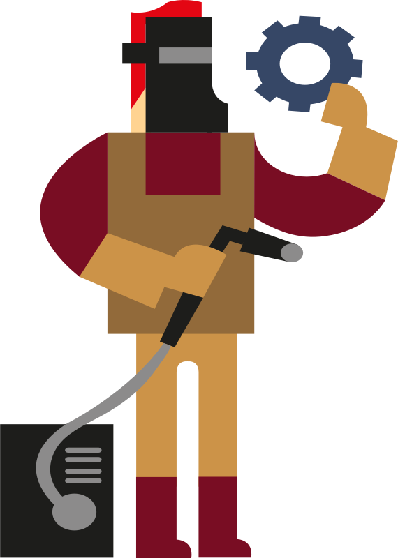 Worker with Tool