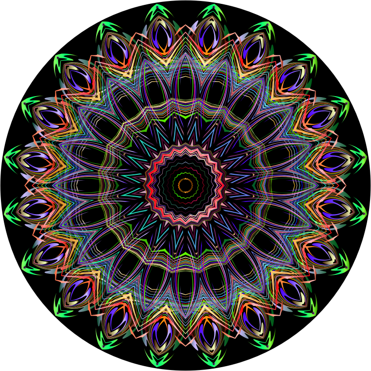 Chromatic Mandala Line Art