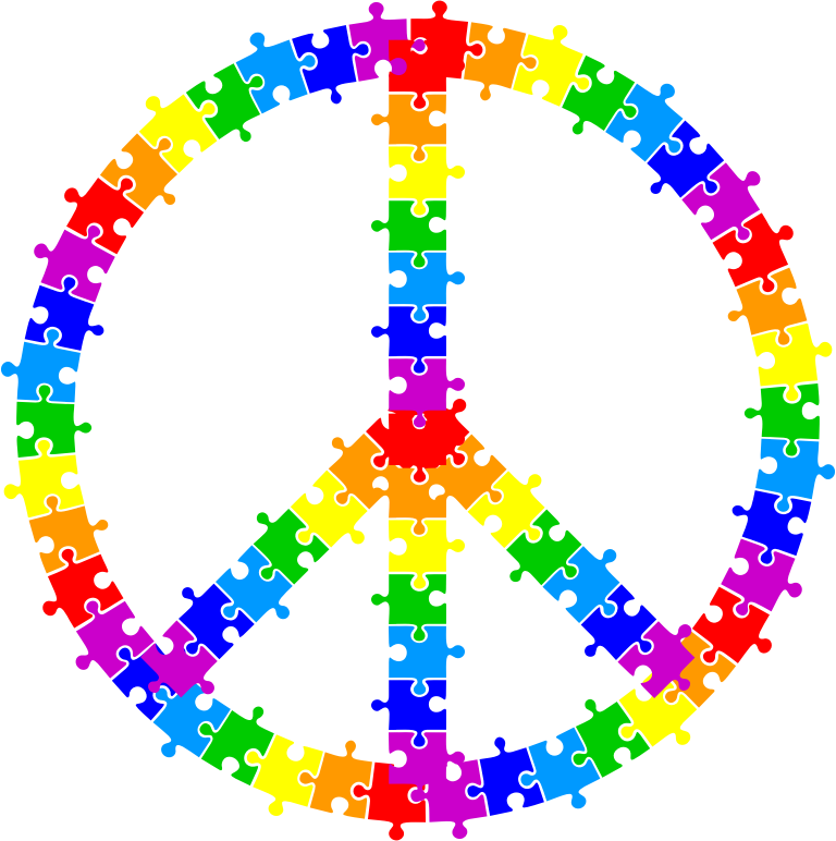 Puzzle Pieces Peace Sign