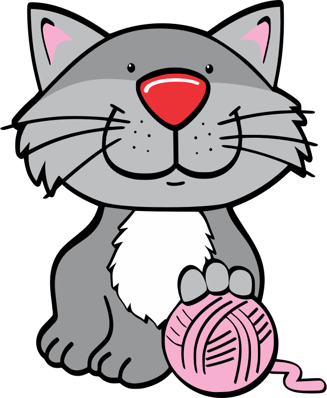 Cat with yarn