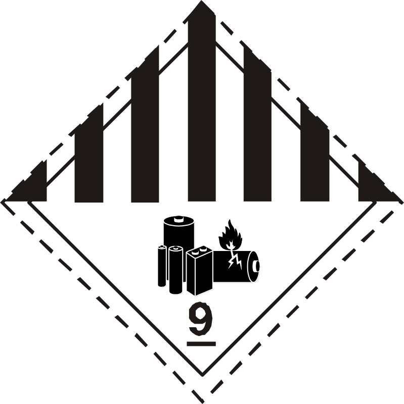 ADR pictogram 9A -Lithium Ion Batteries