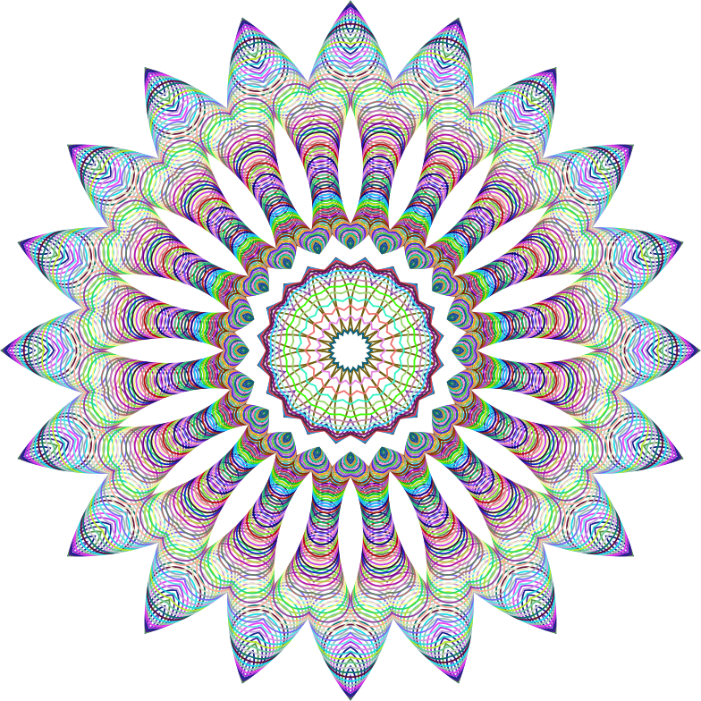 Mandala-Like Line Art No Background