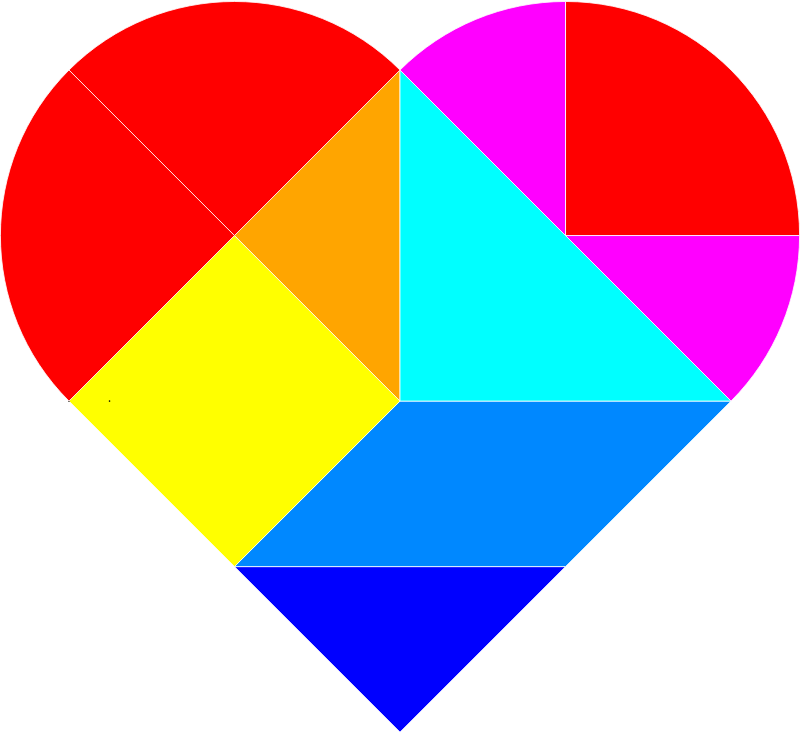 Heart tangram