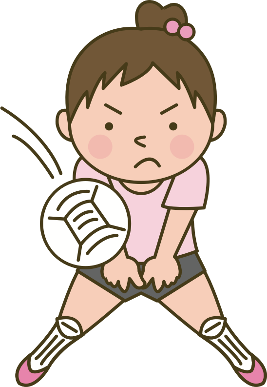 Girl playing volleyball