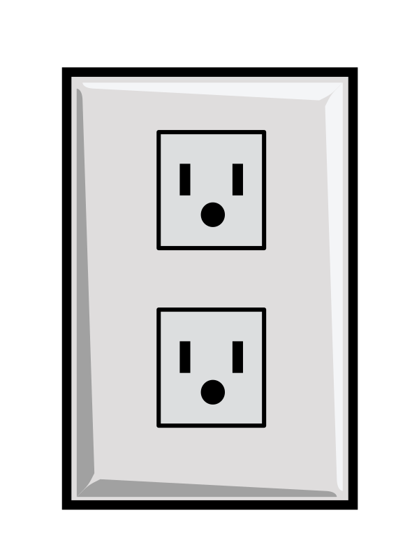 Simple Power Outlet Openclipart