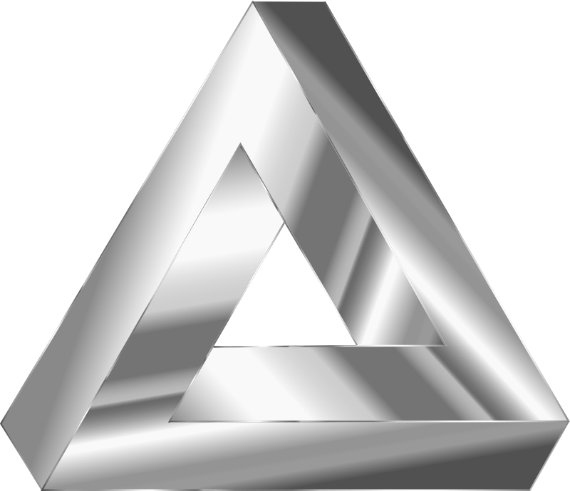 Silver Penrose Triangle