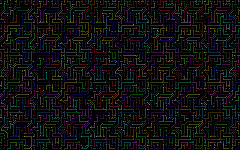 Prismatic Circuit Board Pattern