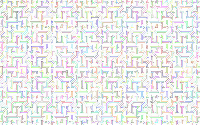 Prismatic Circuit Board Pattern No Background