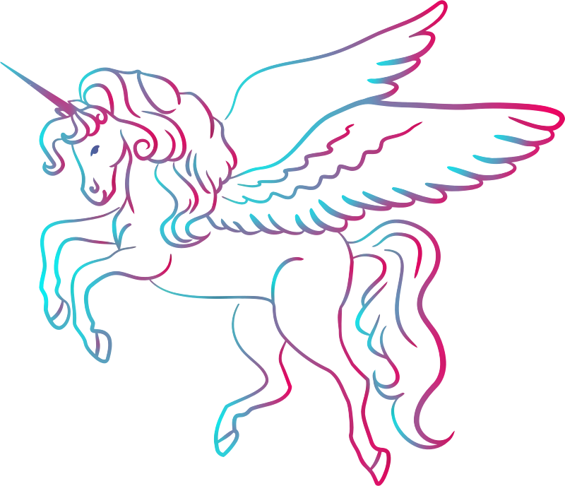 Winged unicorn Openclipart