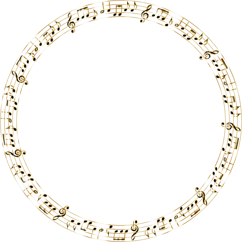 Golden Musical Circle No Background