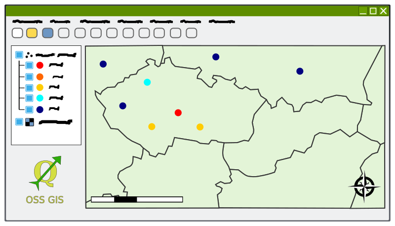 Desktop GIS user interface / window