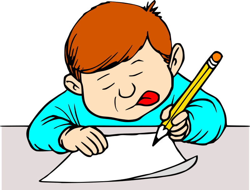 students writing clipart