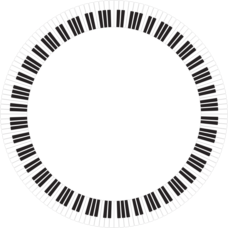 Piano Keys Circle Inverted - Openclipart