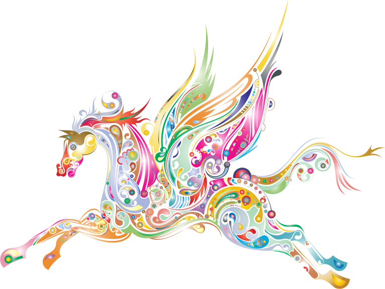 Abstract Winged Horse Prismatic