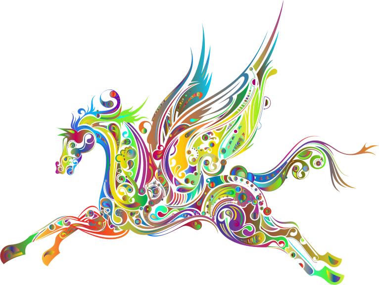 Abstract Winged Horse Prismatic 2