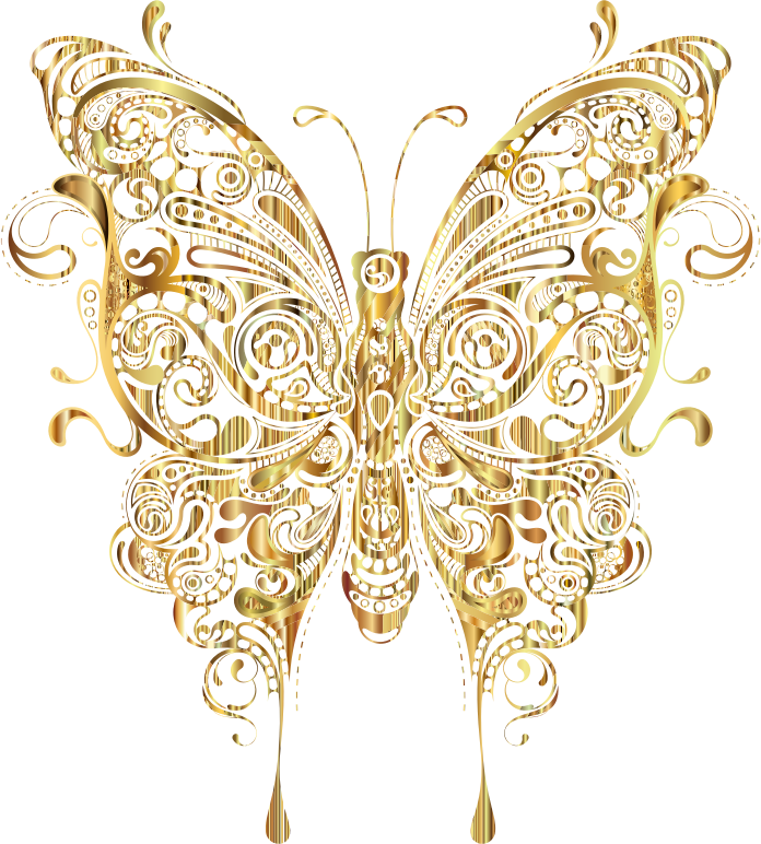 Abstract Butterfly II Gold