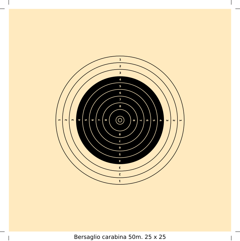 Bersaglio carabina 50m