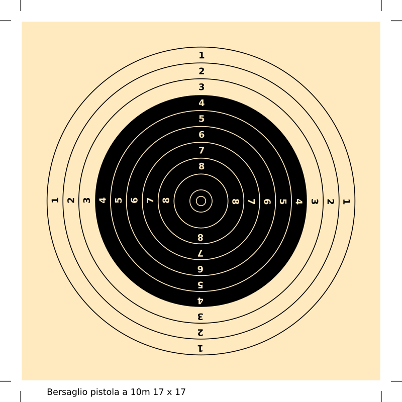 Bersaglio pistola 10m