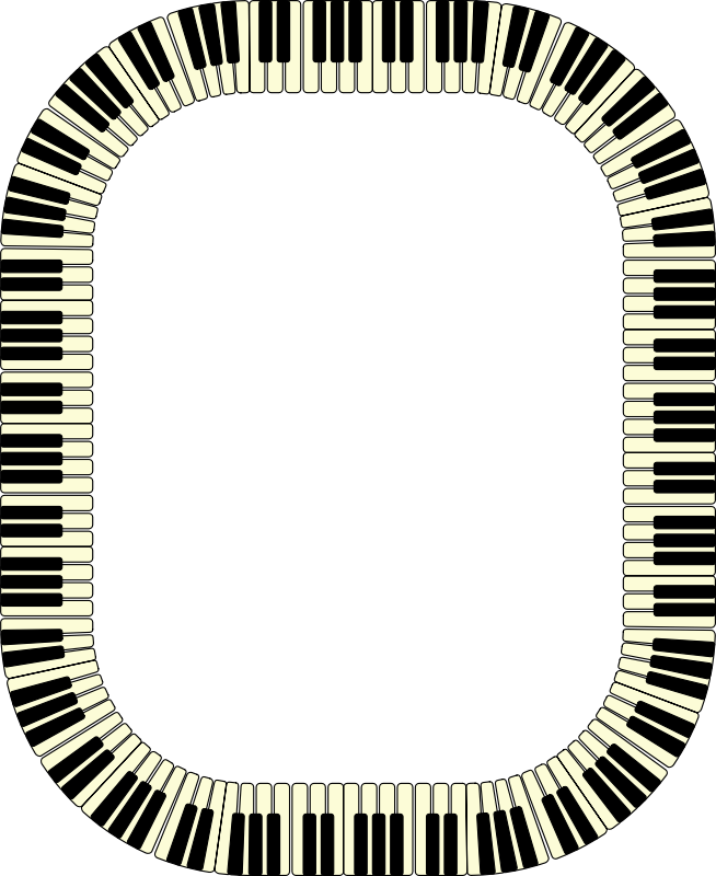 Piano keys frame (rectangle)