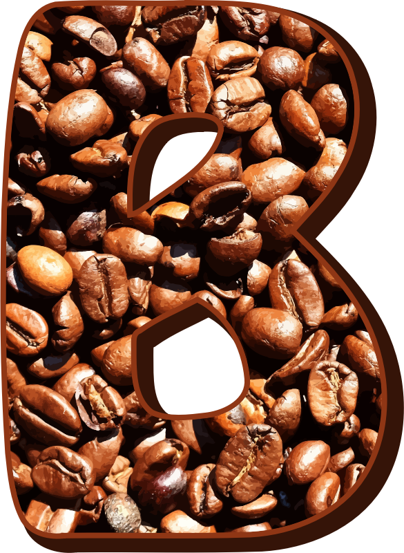 Coffee beans typography B