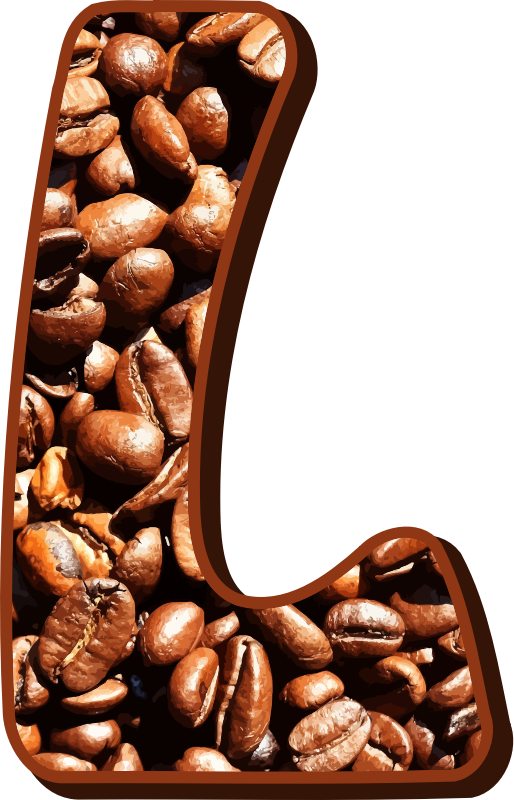 Coffee beans typography L