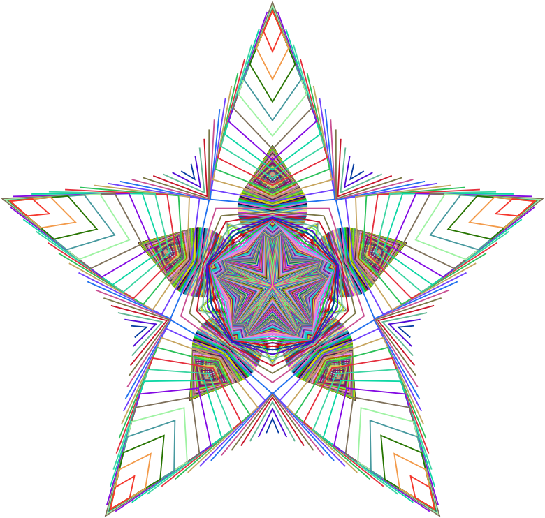 Prismatic Star Line Art 2