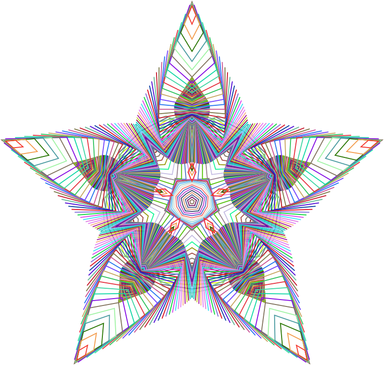 Prismatic Star Line Art 3