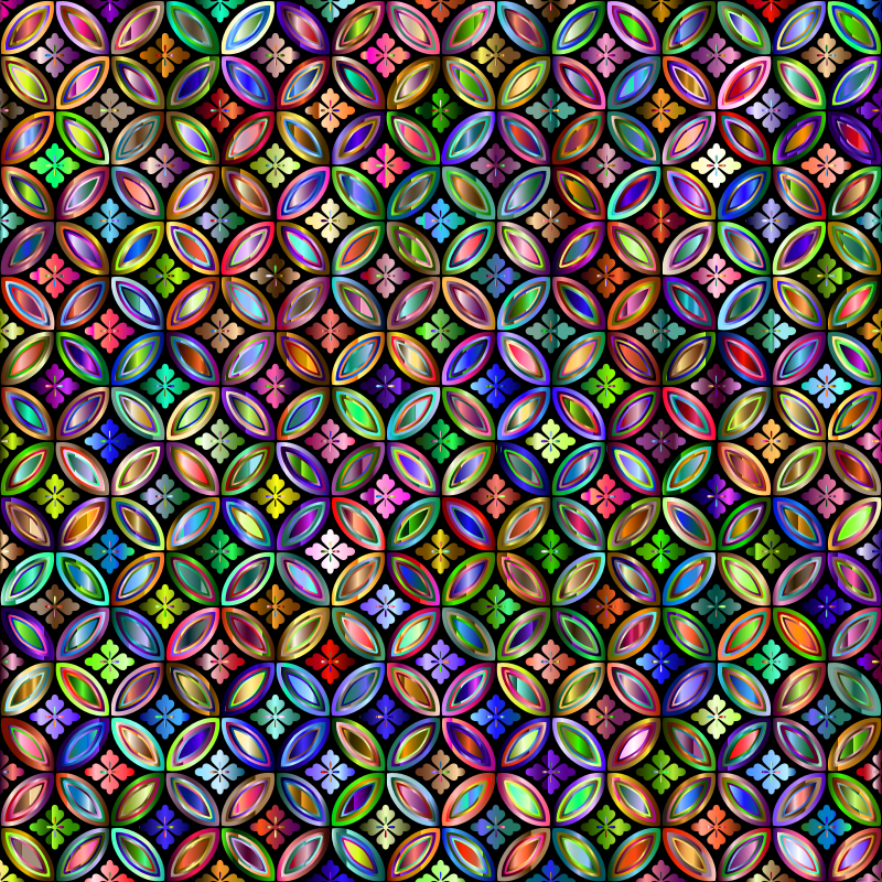 Prismatic Floral Design Pattern 4