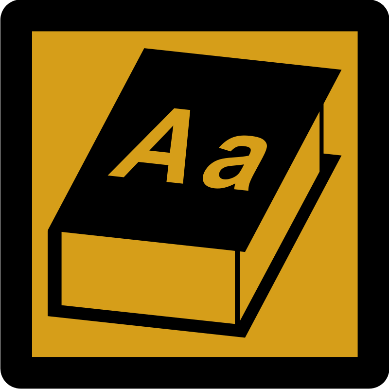 Dictionary Pictogram Icon [Umber]