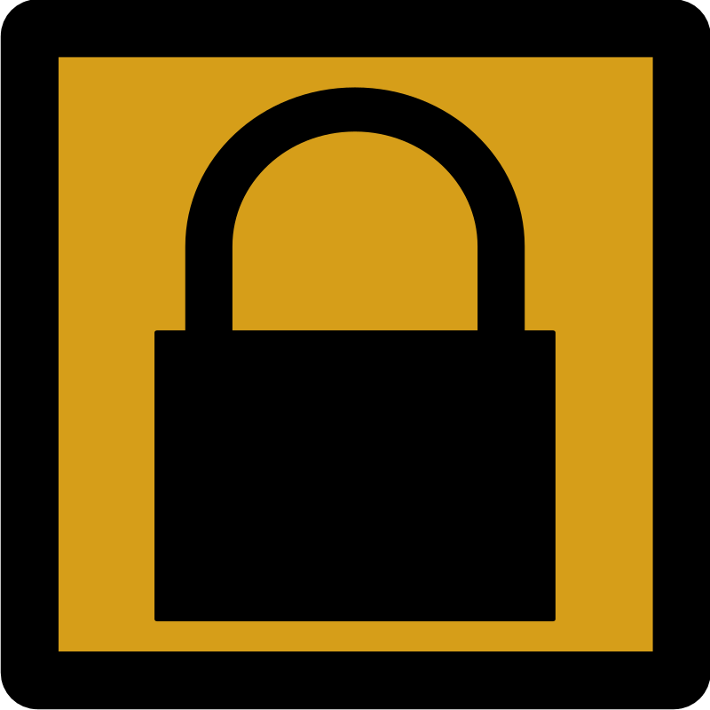 Padlock Silhouette Icon [Umber]