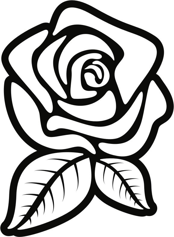 Rose Outline SVG