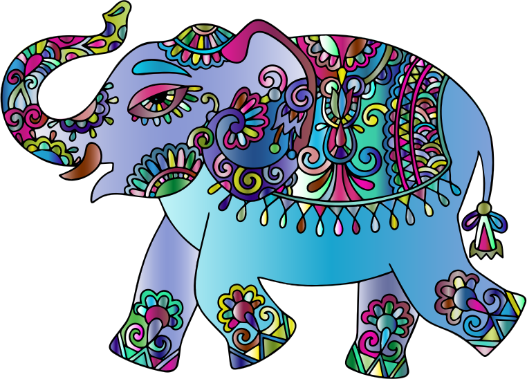 Prismatic Playful Elephant 3