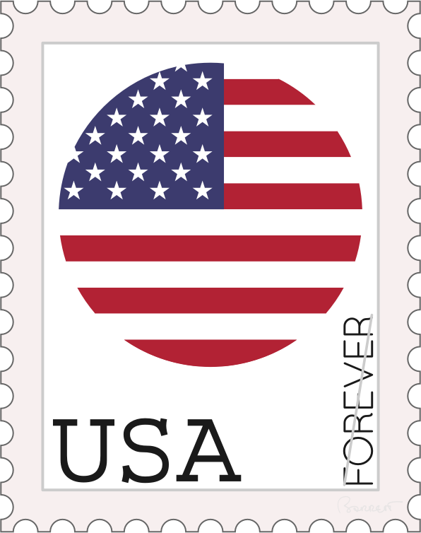 USA Forever Stamp Concept - Openclipart