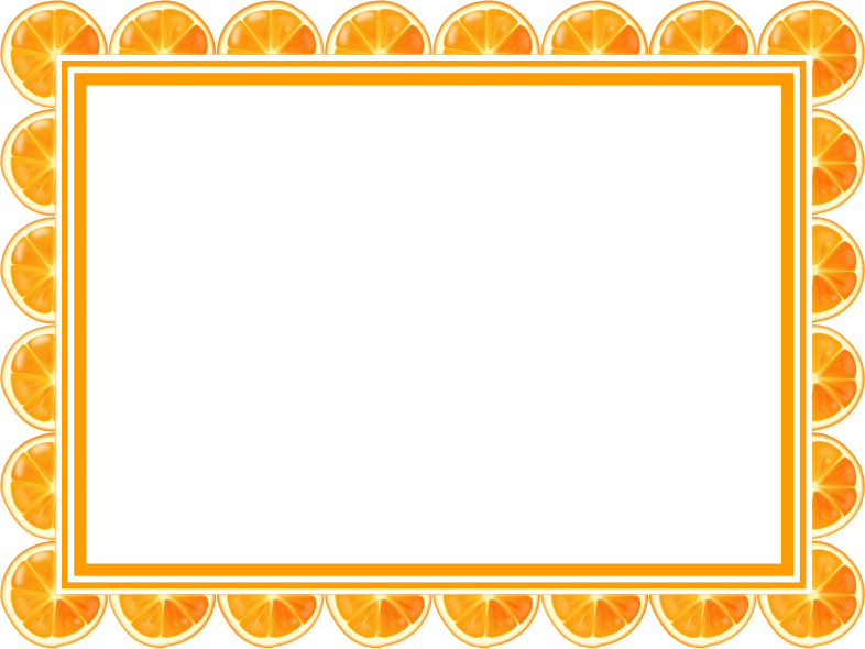 Orange slice frame