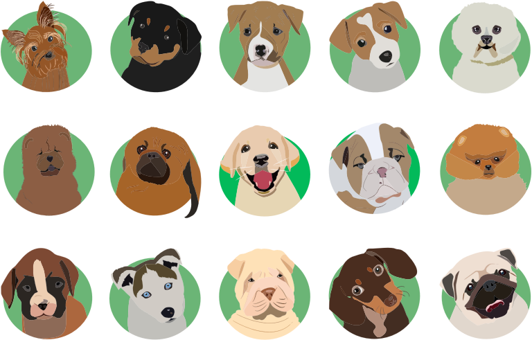 Dog Breeds Icons