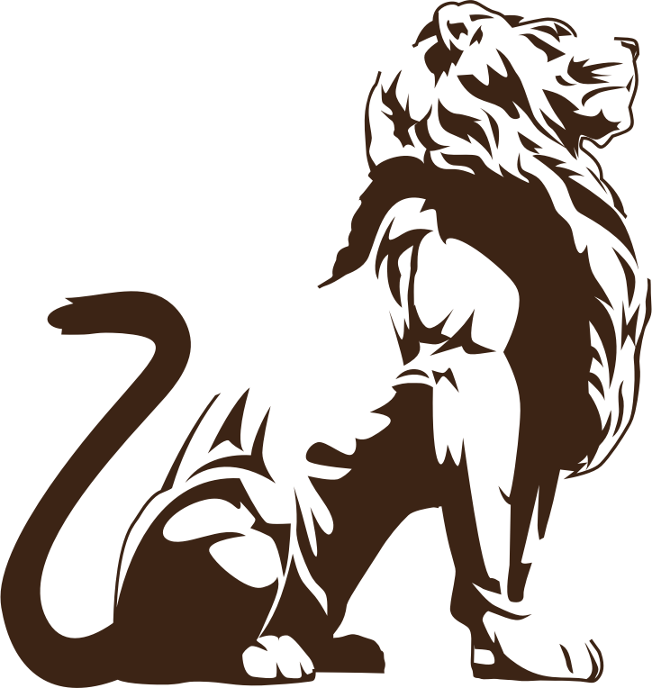 Stylistic Lion Silhouette