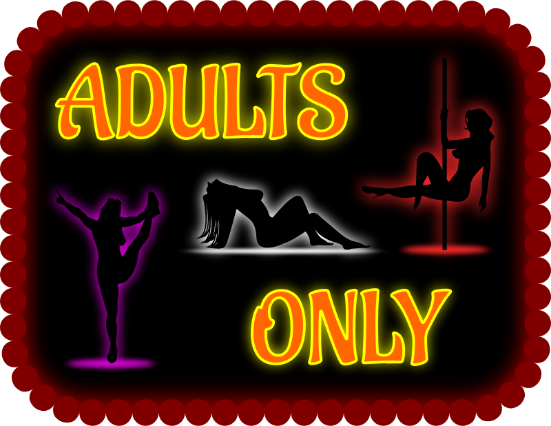 Adults only sign