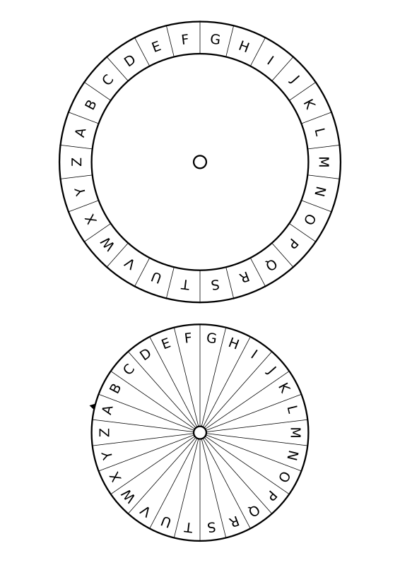 Caesar cipher template Openclipart