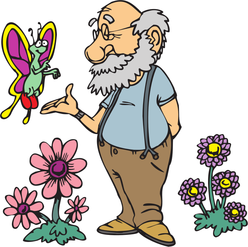 Old Man with Butterfly