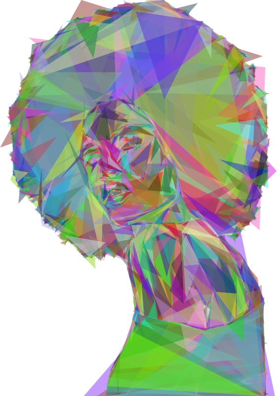 Beautiful Black Woman 2 Geometric Prismatic